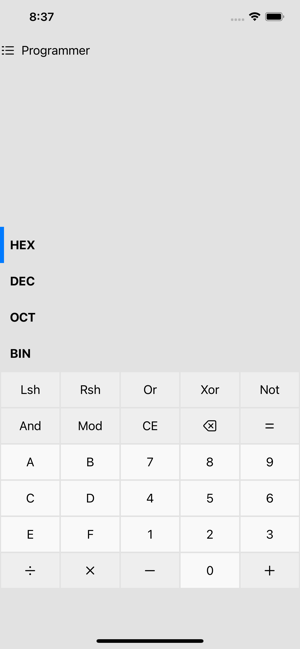 程序员计算器iPhone版截图1