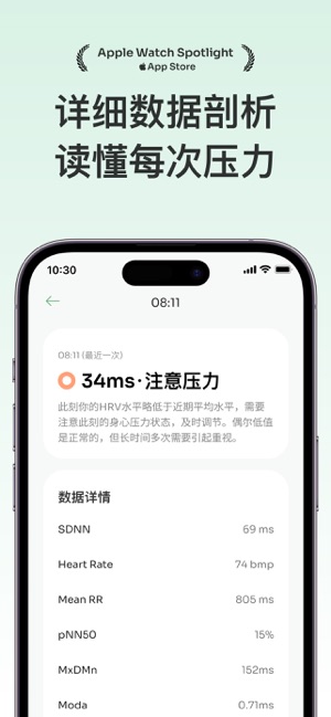 StressWatch:压力自测提醒iPhone版截图9