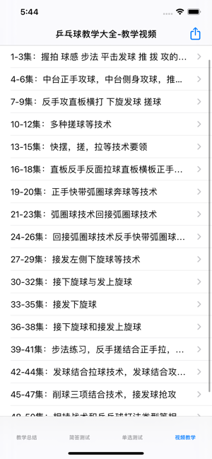 乒乓球自学教程大全iPhone版截图1