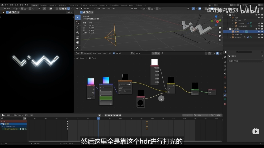 Blender教程！交叉溶解动态片头傻瓜式制作过程