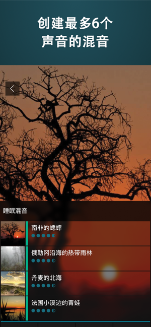 助眠声音高清版:舒缓，放松，平静的自然声音帮助深度睡眠iPhone版截图3