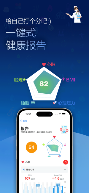 哈特健康Pro:心率&血压&血氧&心脏&睡眠iPhone版截图4