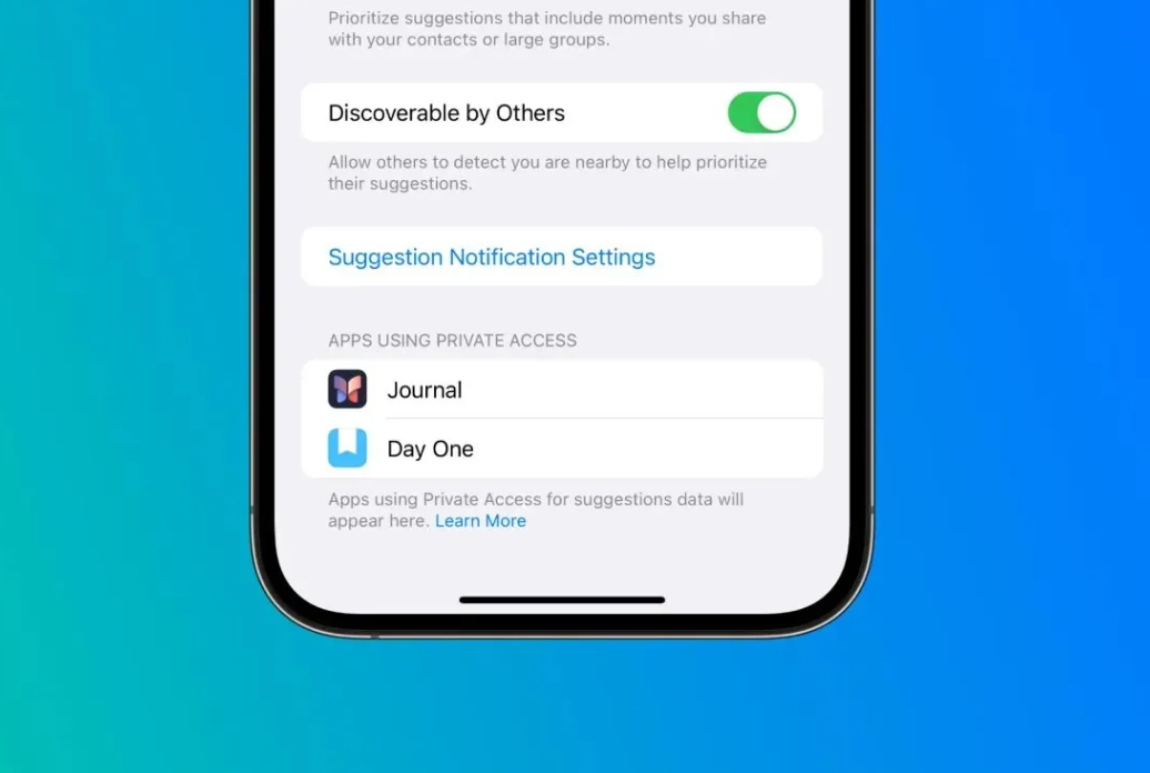 苹果：手记应用“可被他人发现”选项不会分享用户位置和姓名