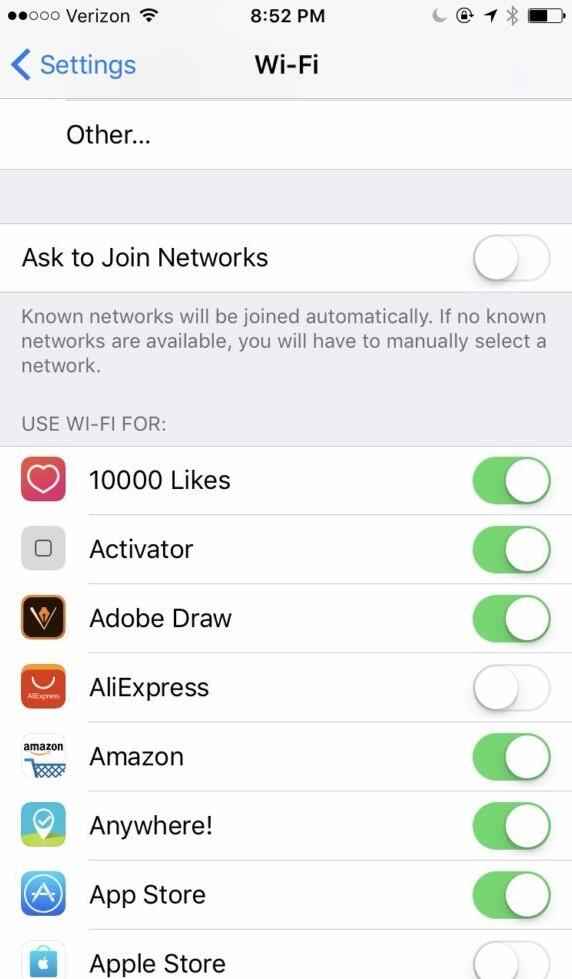 插件ConditionalWiFi2：可阻止App访问当前WiFi网络