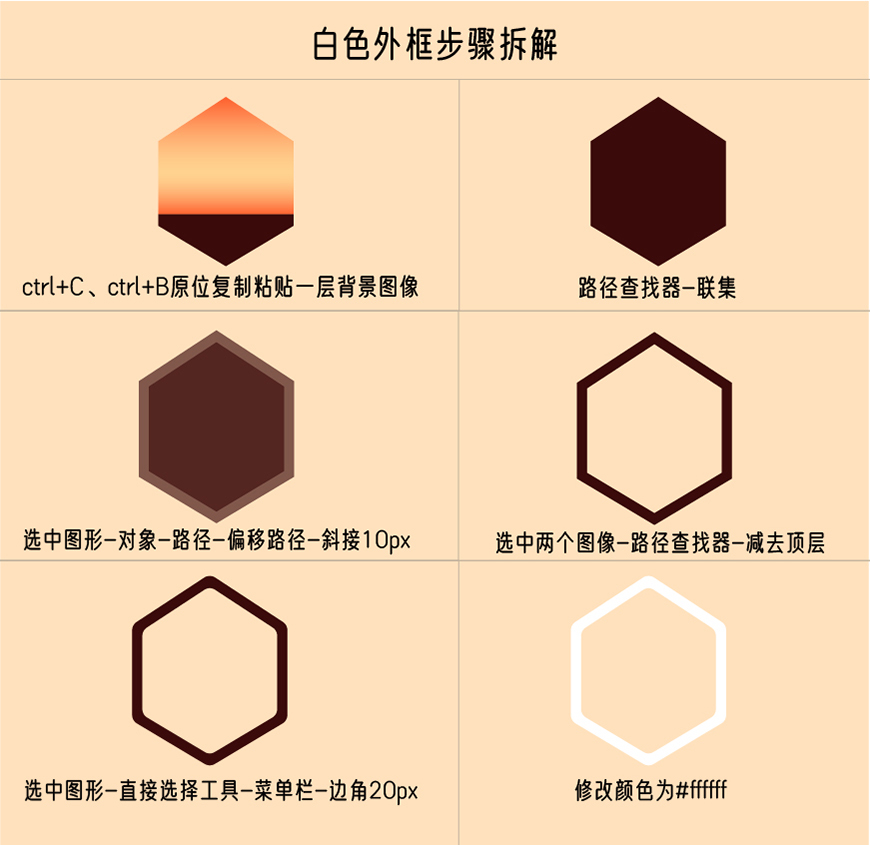 AI教程！教你绘制夕阳风景徽章插画