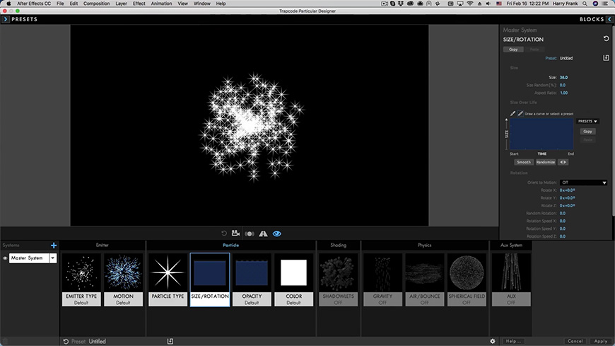 Trapcode Particular教程 NO.9 粒子类型