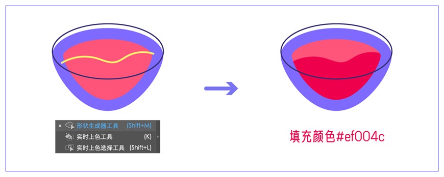 AI教程！学习绘制粗描边风格美食图标插画