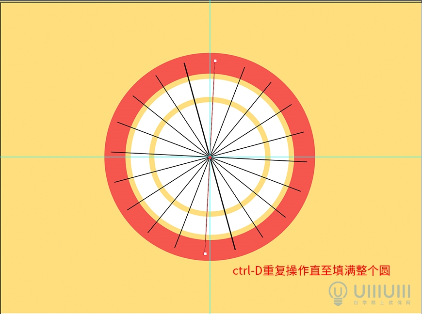 AI教程！矢量风的飞镖和靶盘怎么画？一个教程教会你！