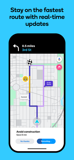 Waze的导航和实时路况iPhone版截图3