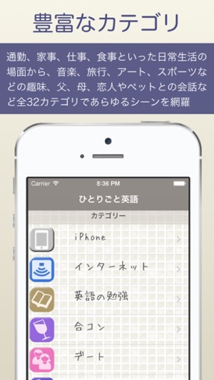 想想在日本！ThinkinJapanese(Originalname:ひとりごと英語)iPhone版截图3