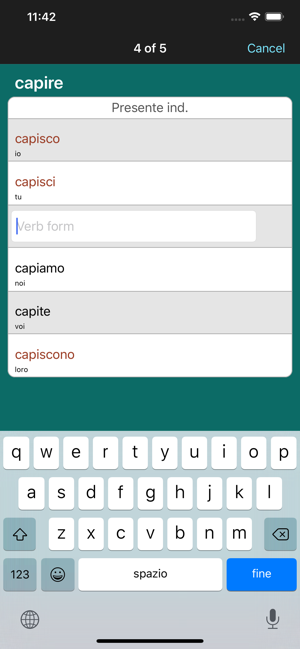 意大利:动词共轭iPhone版截图7