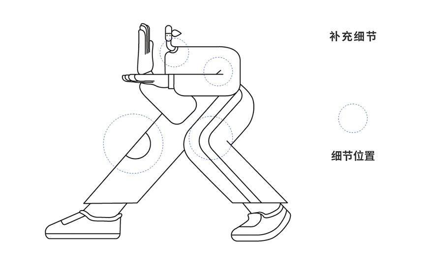 AI教程！扁平夸张风格人物插画