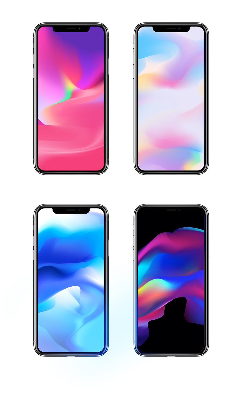 AI迷彩渐变教程！教你用网格制作 iPhone X 壁纸（含800M样机）