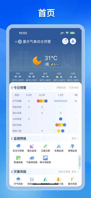 重庆综合预警iPhone版截图1