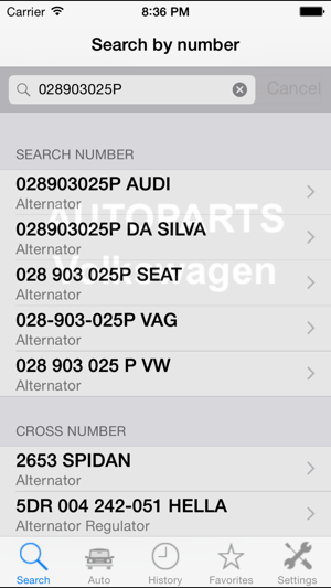 AutopartsforVolkswageniPhone版截图1