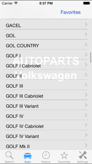 AutopartsforVolkswageniPhone版截图3