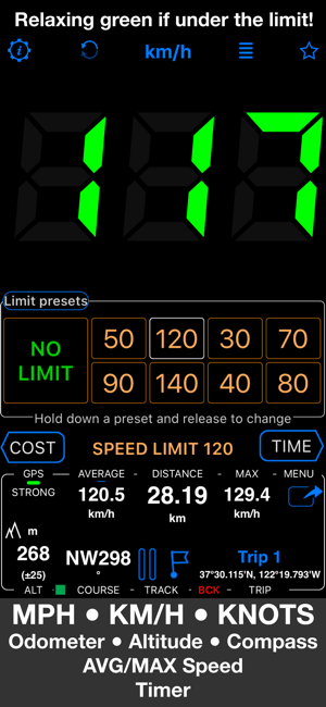 Speedometer55Pro.GPSkit.iPhone版截图5