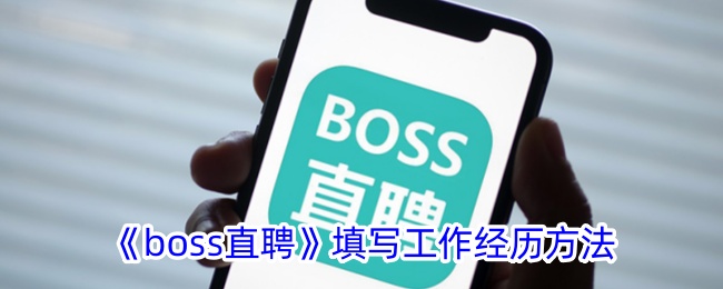 《boss直聘》填写工作经历方法