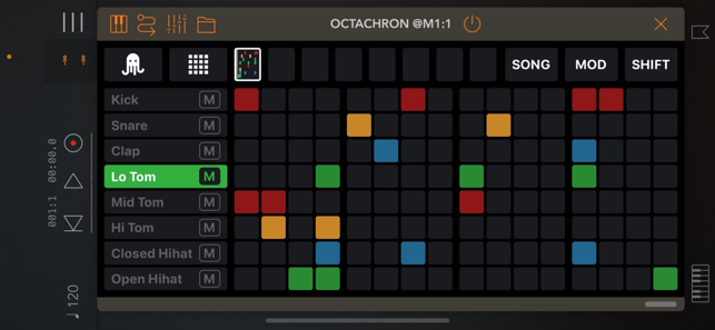 OCTACHRONMIDIDrumSequenceriPhone版截图2