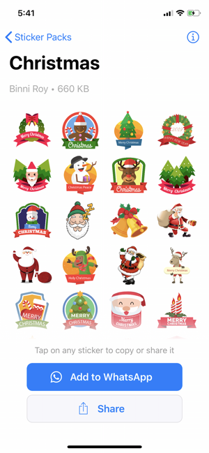 ChristmasStickersiPhone版截图2