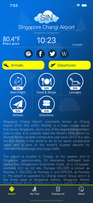 ChangiAirport(SIN)+RadariPhone版截图3