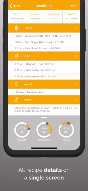 Brewer!BeerRecipeBuilderiPhone版截图2