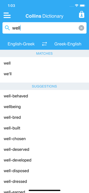 CollinsGreekDictionaryiPhone版截图2