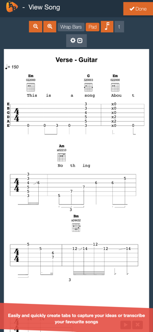 GuitarNotepadiPhone版截图1