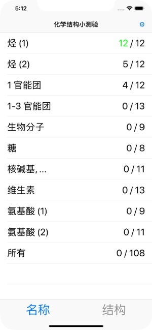 化学结构小测验iPhone版截图1