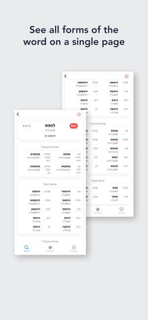 Pealim—HebrewVerbFormsiPhone版截图3