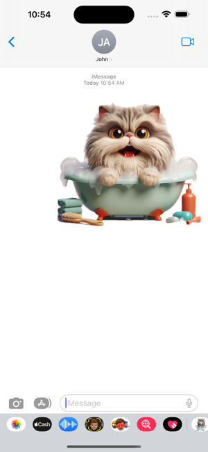 Persian Cat Bath StickersiPhone版截图4