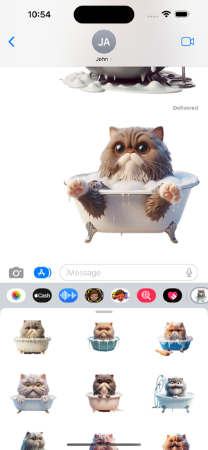 Persian Cat Bath StickersiPhone版截图6