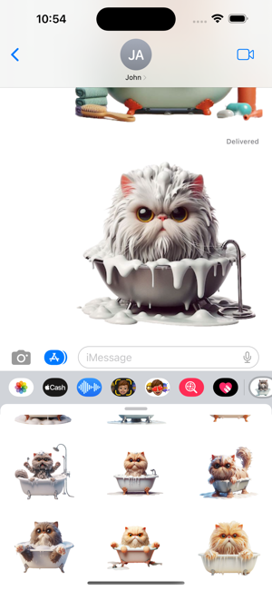 Persian Cat Bath StickersiPhone版截图5