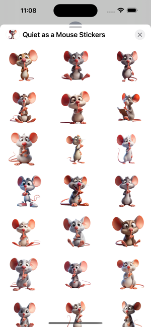 Quiet as a Mouse StickersiPhone版截图1