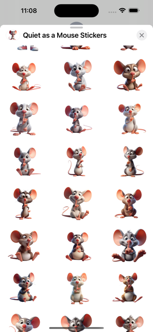 Quiet as a Mouse StickersiPhone版截图2