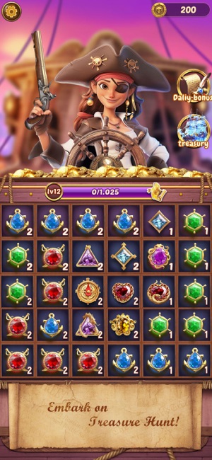 Pirate Queen:Gem PuzzleiPhone版截图3