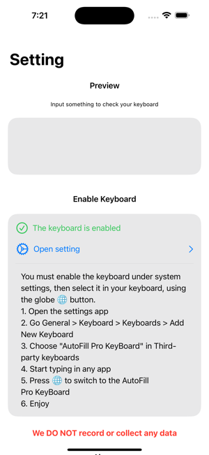 AutoFill Pro KeyBoardiPhone版截图1