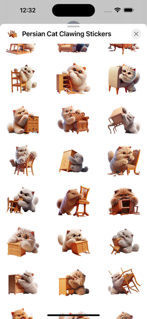 Persian Cat Clawing StickersiPhone版截图2