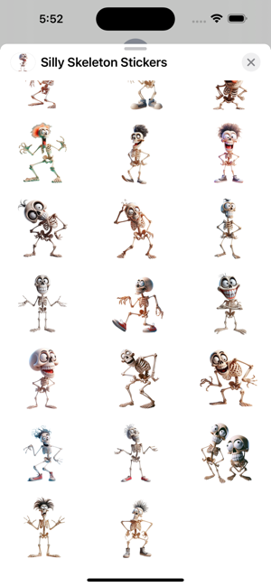 Silly Skeleton StickersiPhone版截图3