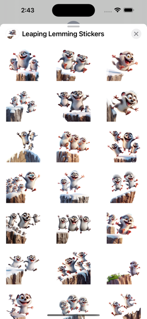 Leaping Lemming StickersiPhone版截图1