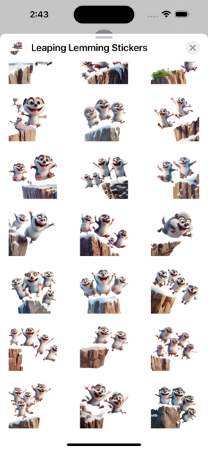 Leaping Lemming StickersiPhone版截图3