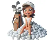 Golf Ball Girl StickersiPhone版