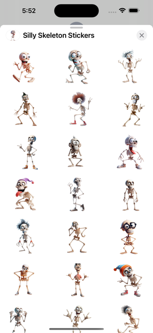 Silly Skeleton StickersiPhone版截图1