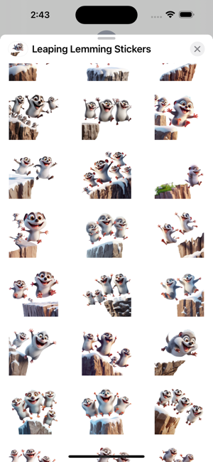 Leaping Lemming StickersiPhone版截图2