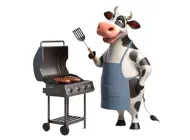 Barbecuing Cow StickersiPhone版