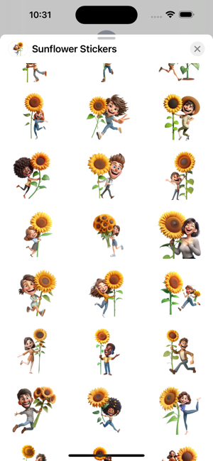 Sunflower StickersiPhone版截图2