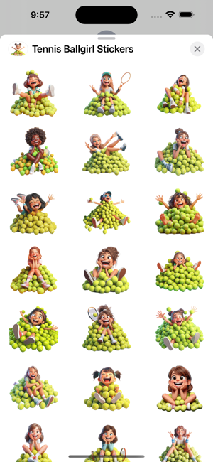 Tennis Ballgirl StickersiPhone版截图1