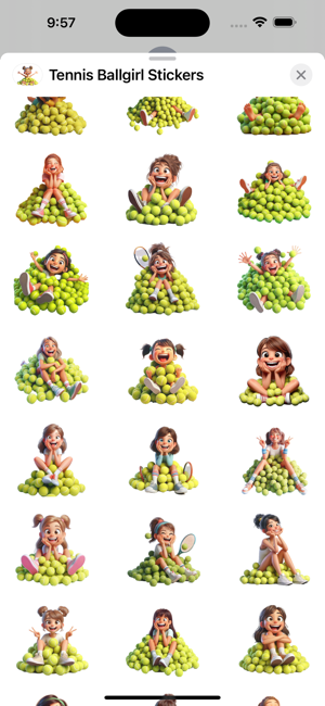 Tennis Ballgirl StickersiPhone版截图2