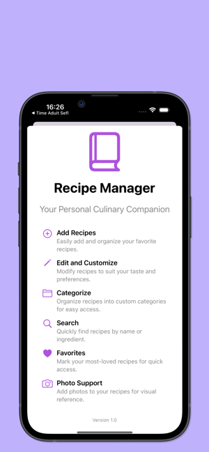 Custom Recipe ManageriPhone版截图1