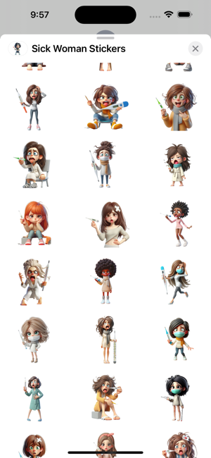 Sick Woman StickersiPhone版截图2